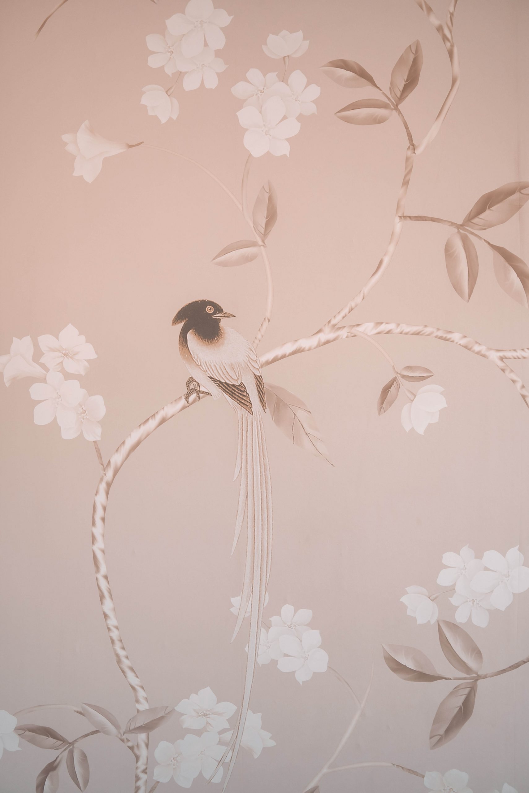 Photowall; Birds and Flowers - Cream